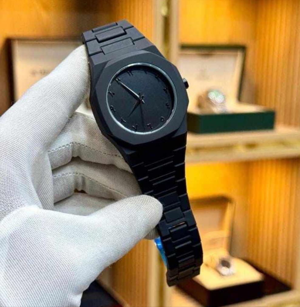 Black Aura watch with Eastern Arabic Numerals