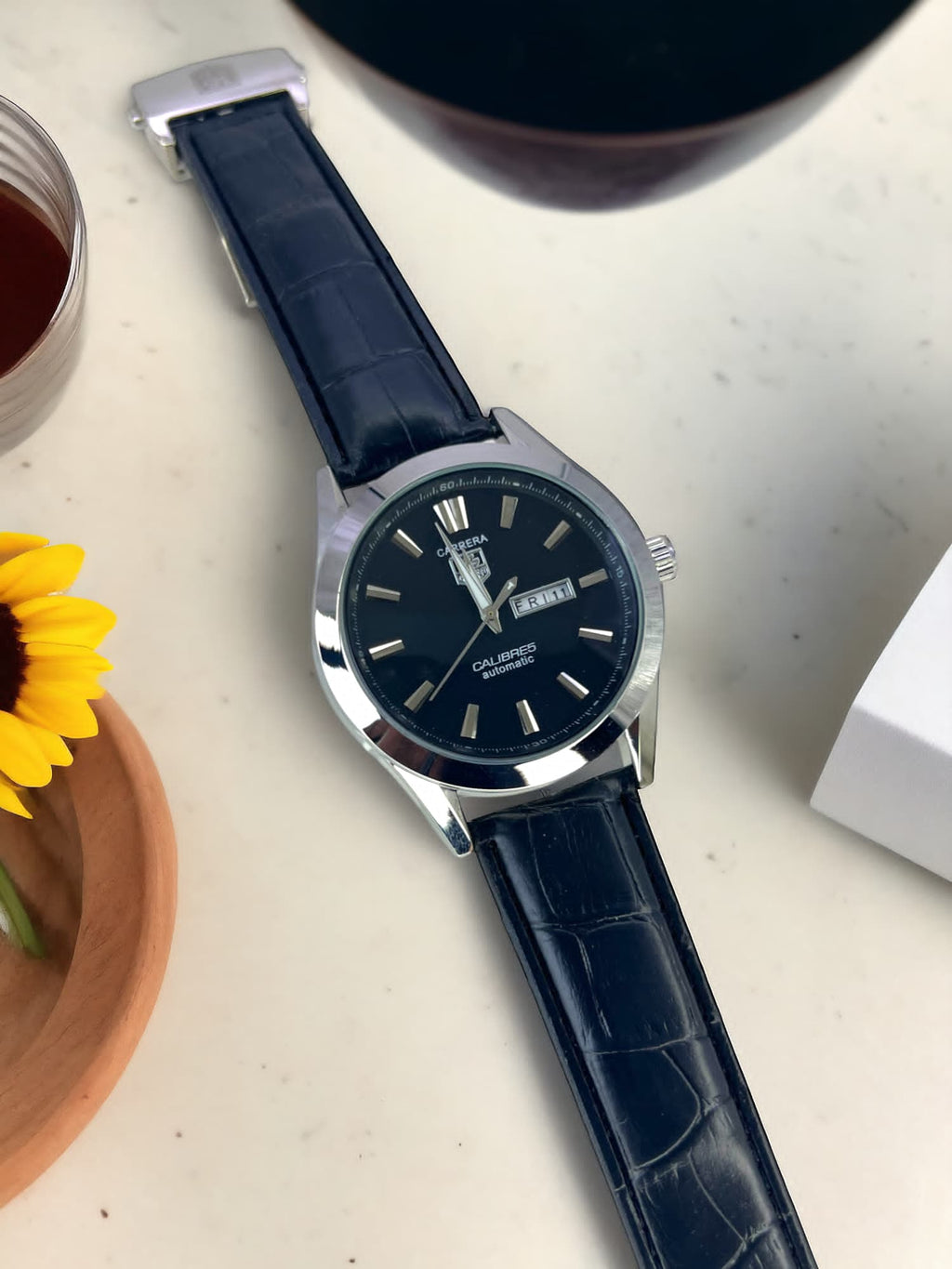 Luxury Men's Automatic Watch - Carrera Calibre 5 Style with Day-Date